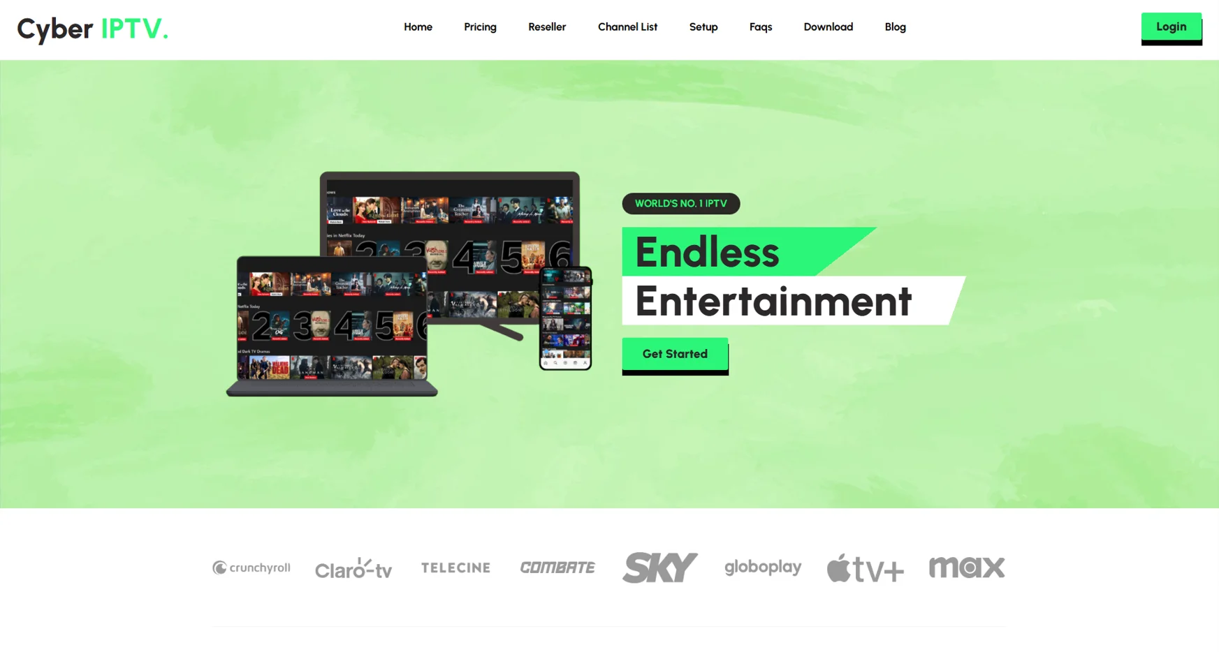 CyberGreen IPTV WordPress Theme