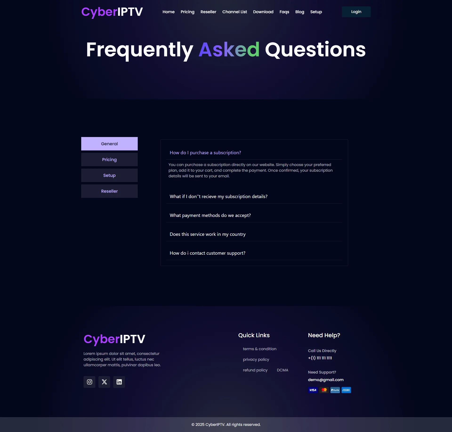 FAQ Page
