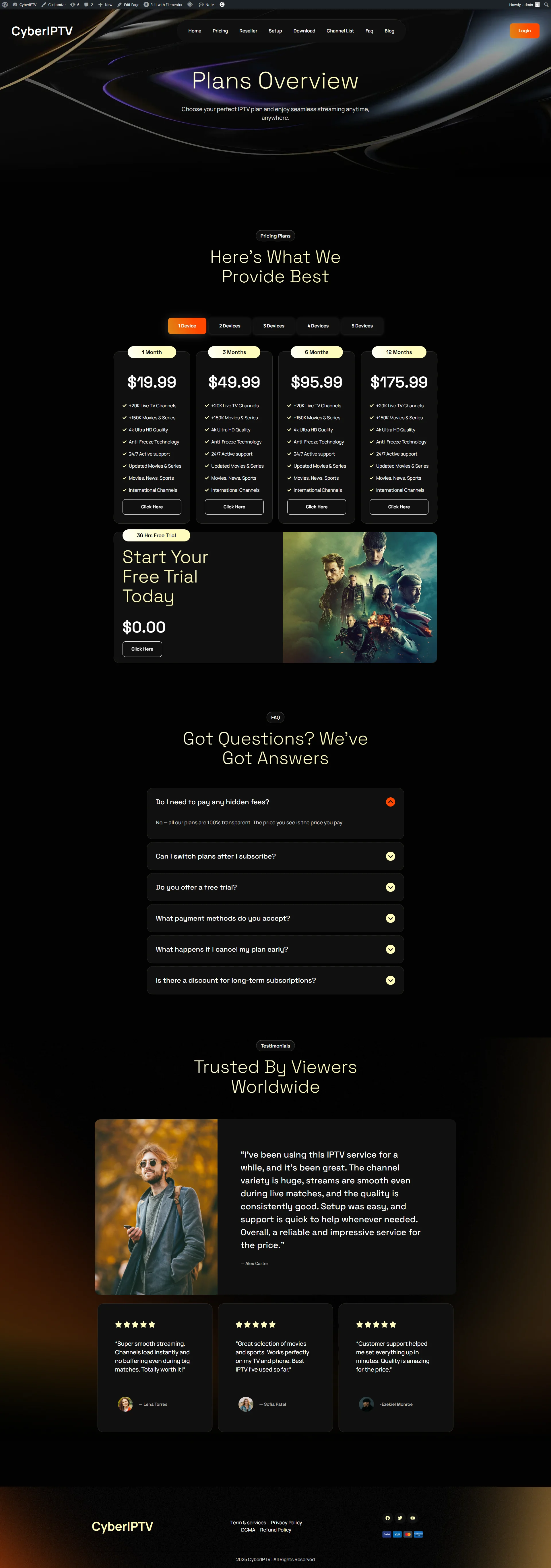 Pricing Page