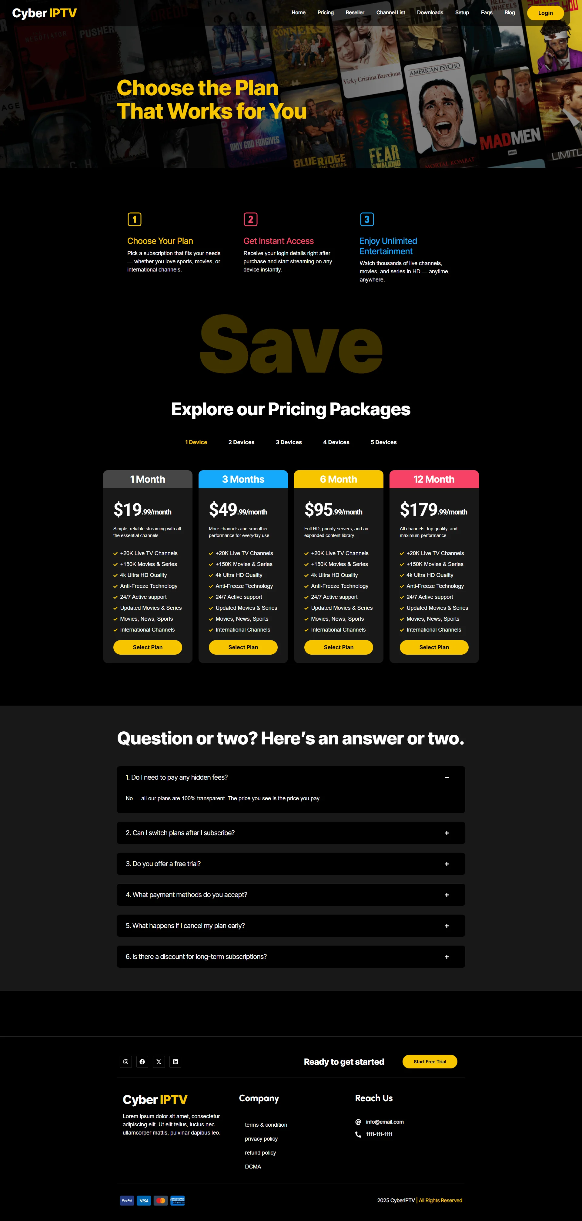 Pricing Page