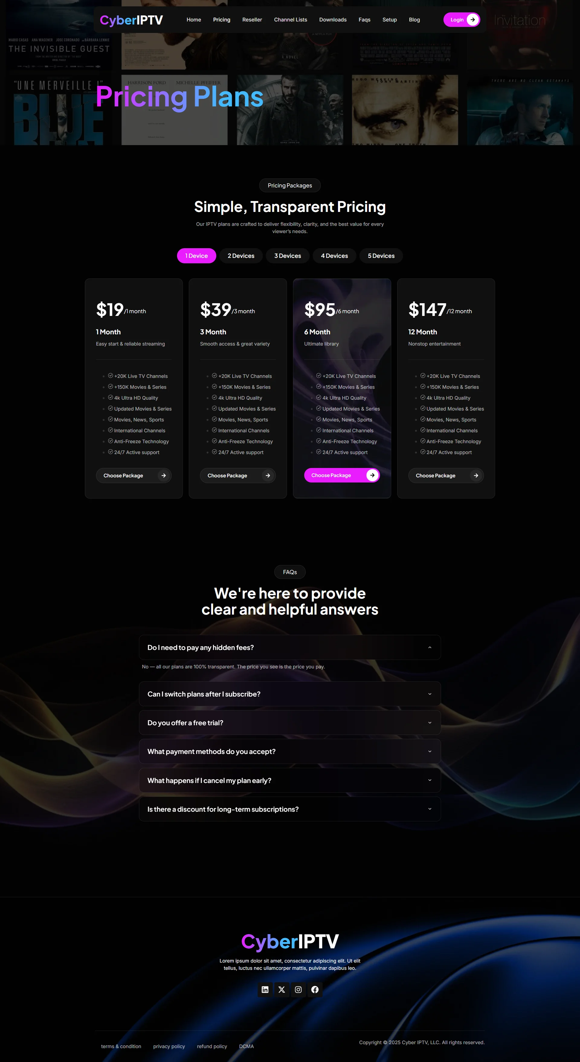 Pricing Page