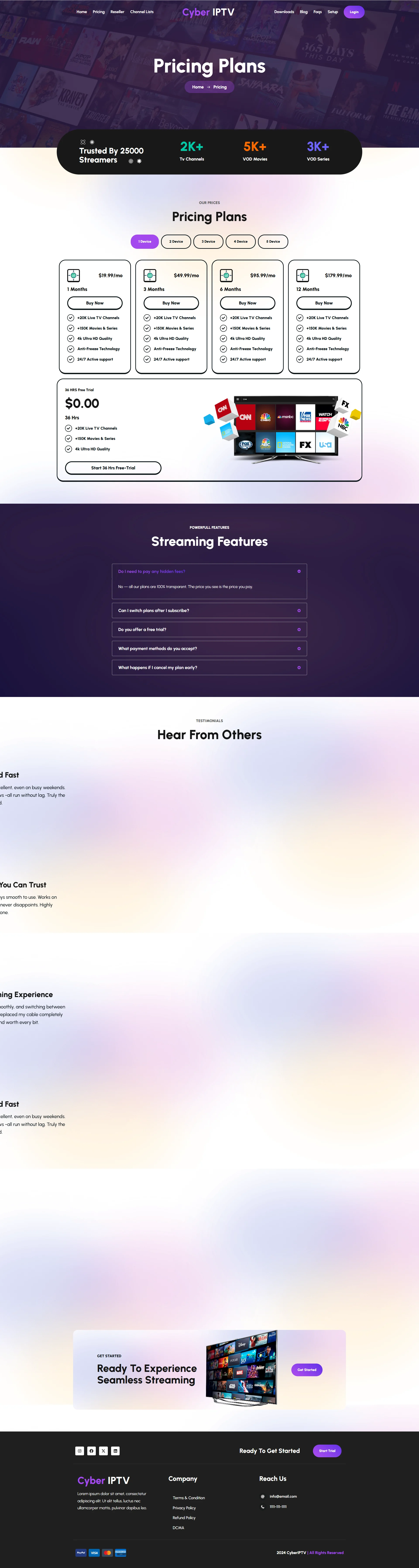 Pricing Page